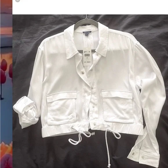 Splendid “Cayden EMB” White Cropped Jacket XS - Picture 2 of 6